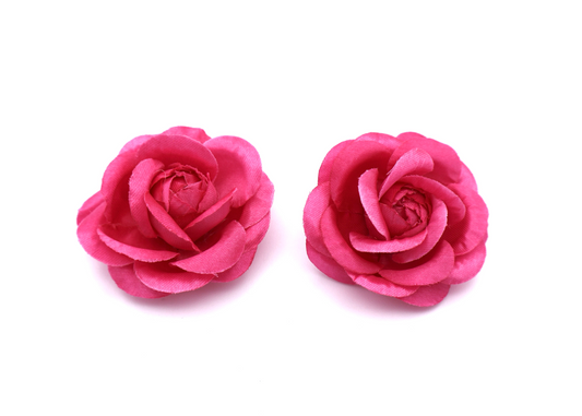 Faith -  2 Pak Hair Roses on hair clips