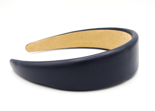 Hazel - Sleek faux leather padded hairband