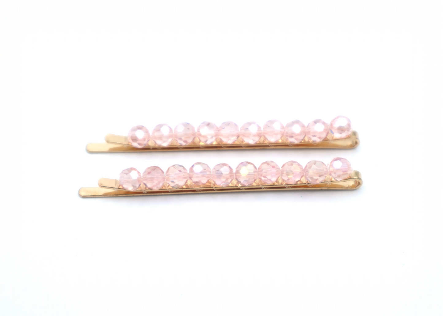 Aria - 2-Pak Gold Plated Hairpin with Small A/B finish Acrylic beads asst Colors