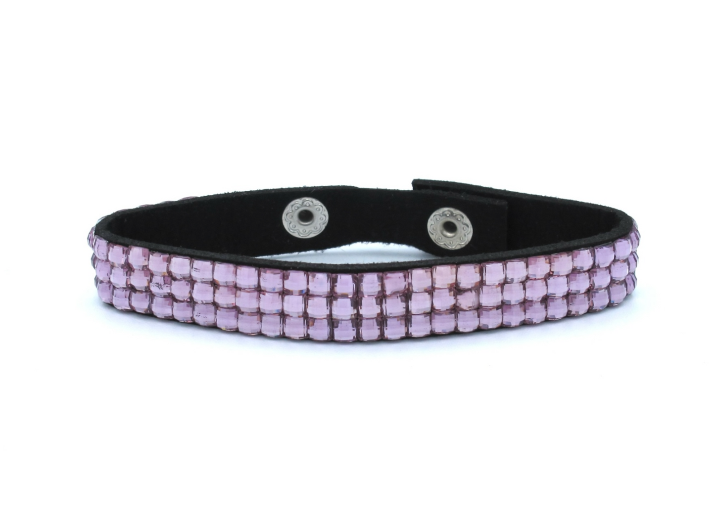 Bria - Bracelet tendance en pierre acrylique à 3 rangées avec taille réglable à 2 boutons-pression