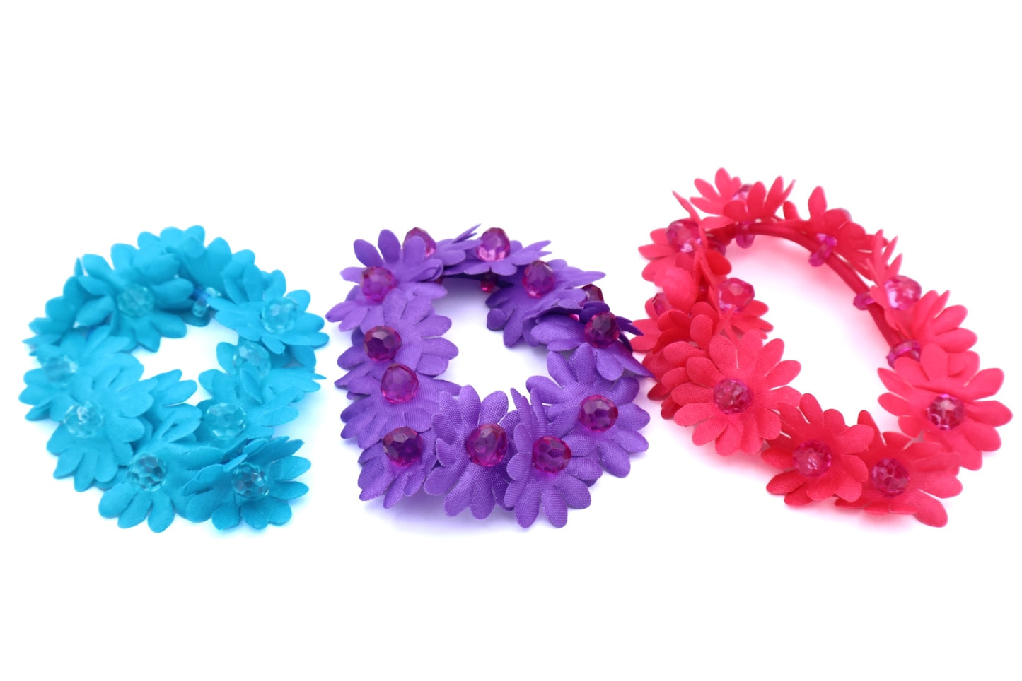 Arden - 3-Pak Floral Hair Elastics asst colors