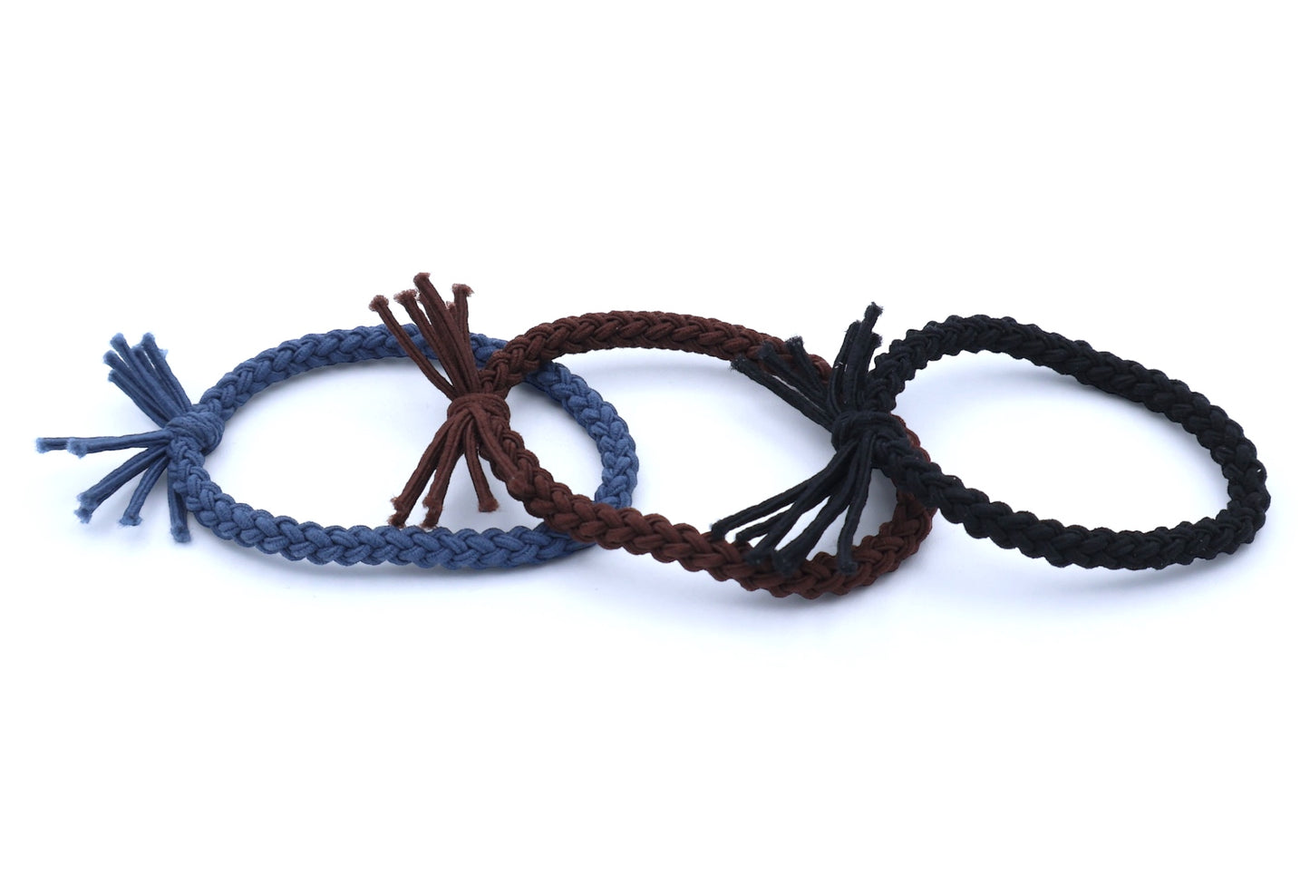 Petra - 3-Pak Fancy Braided Quality Hair Elastics, Asst Colors