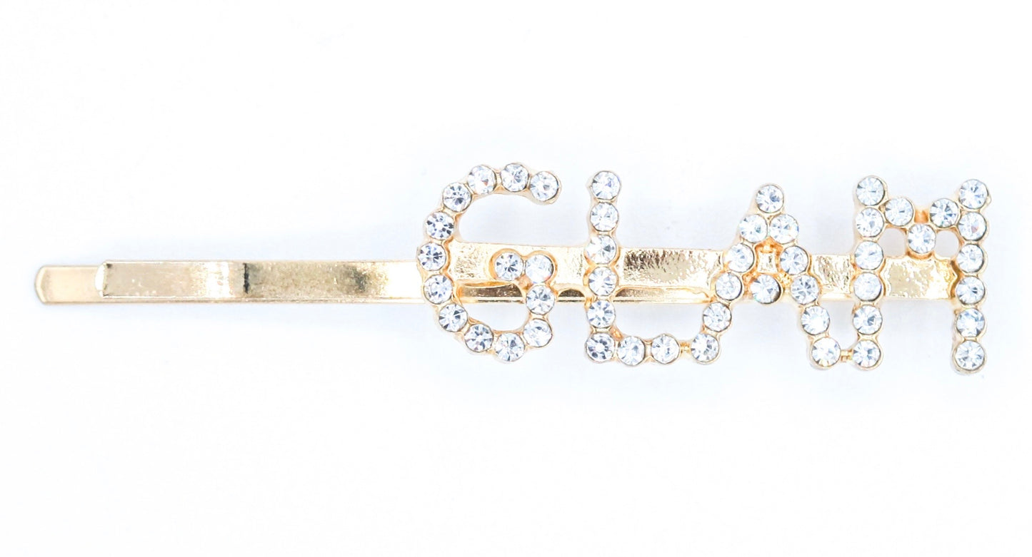 Aurelia - Mini Size Rhinestone encrusted ‘Statement’ hair bobbypins, gold plated