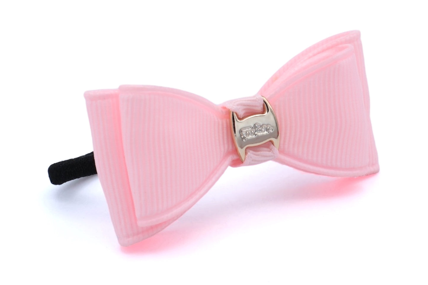 Kelly - Bow With Gold Motif On Black Hair Elastic, In Asst Bow Colors