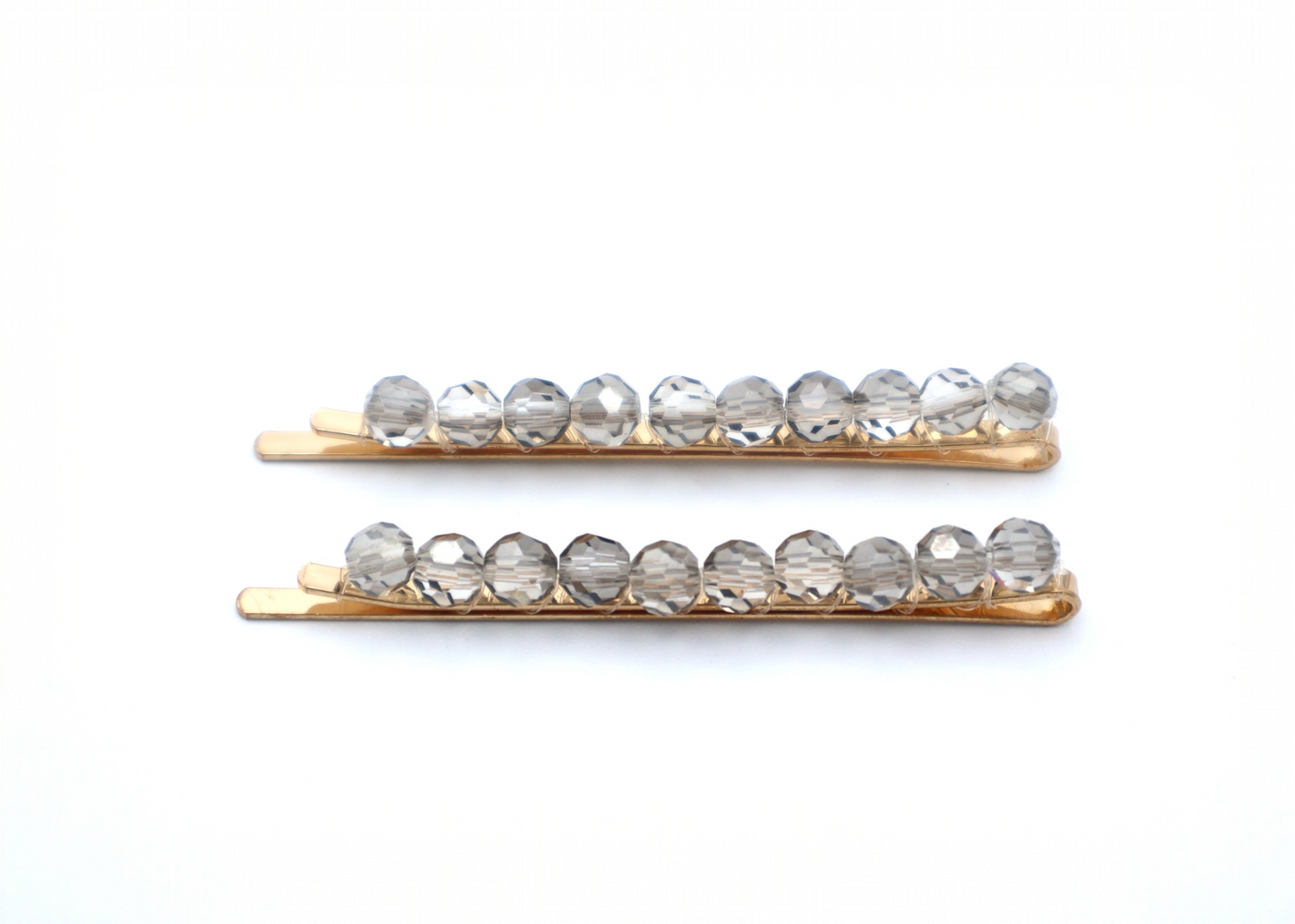 Aria - 2-Pak Gold Plated Hairpin with Small A/B finish Acrylic beads asst Colors