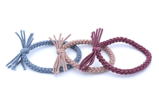 Petra - 3-Pak Fancy Braided Quality Hair Elastics, Asst Colors