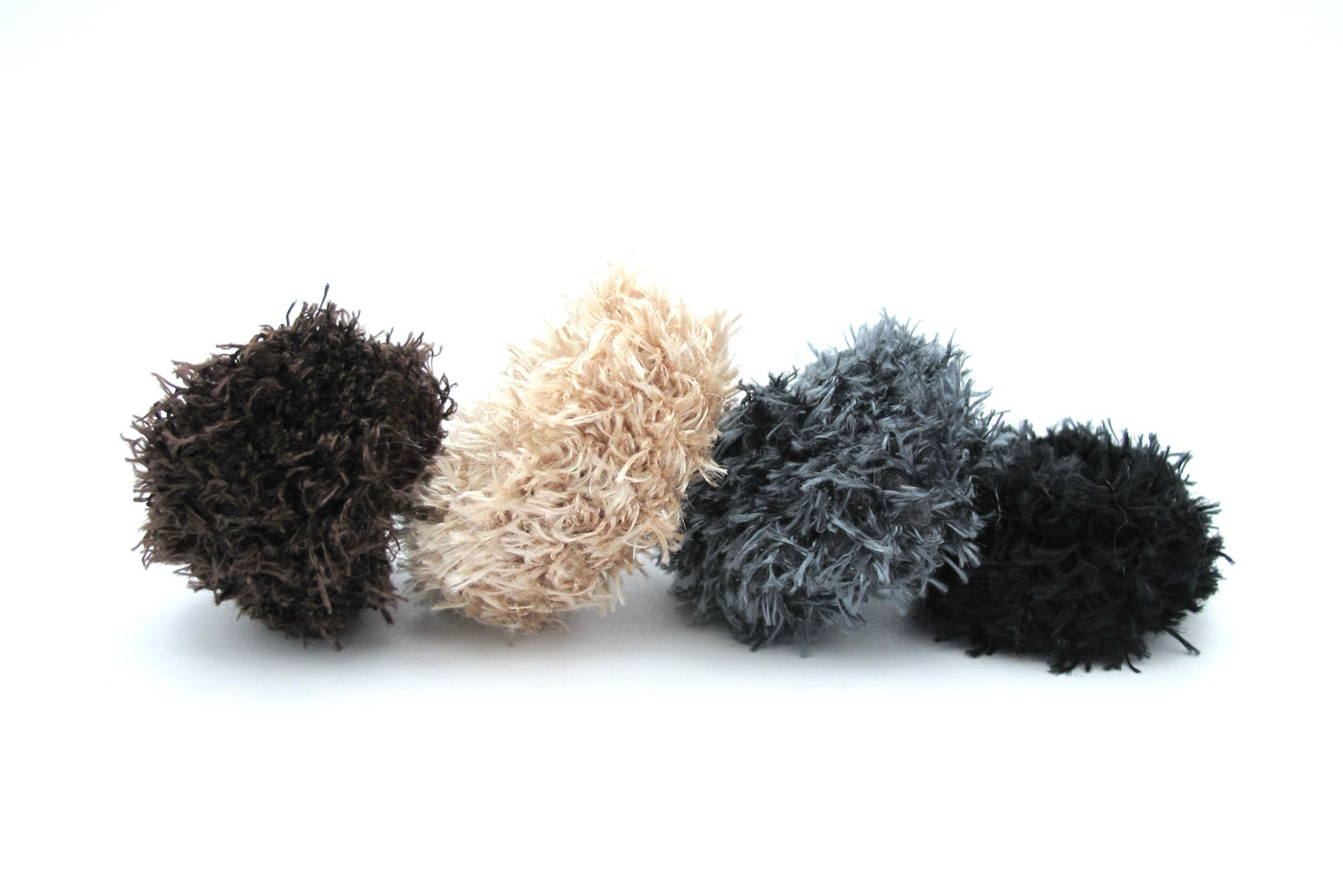 Everly - Lot de 3 élastiques à queue de cheval en peluche de couleurs assorties