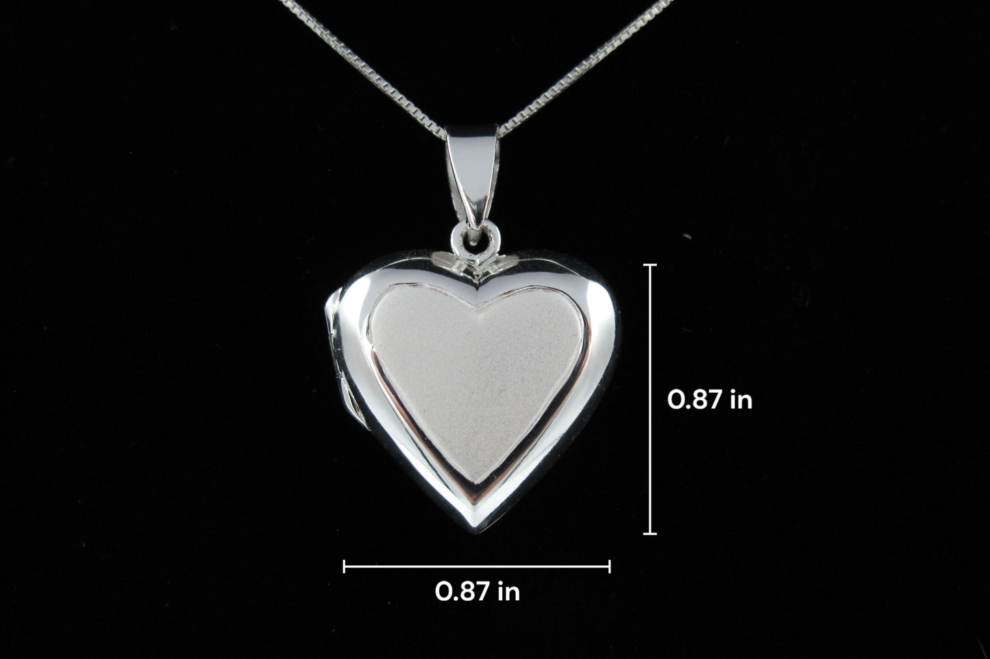 Gianna - Médaillon bicolore en argent sterling sur une chaîne en argent sterling