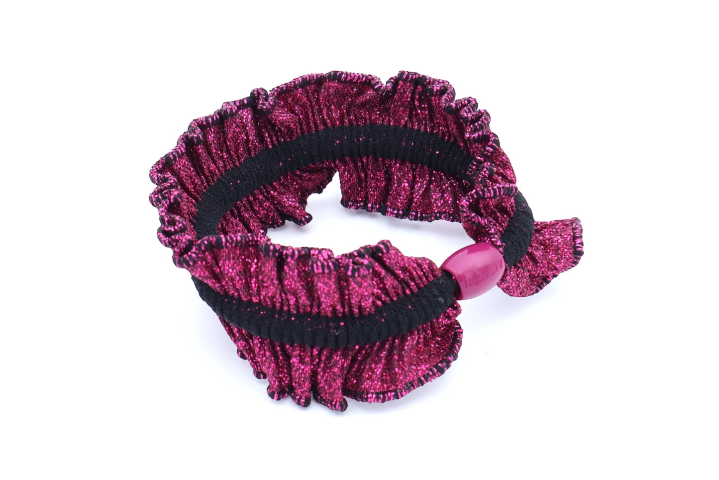 Heather - 3-Pak Frilly Hair Elastics With Matching Bead, Asst Colors