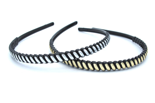 Lorel - 2-pack Fashion Hairbands in Gold & Silver Finish