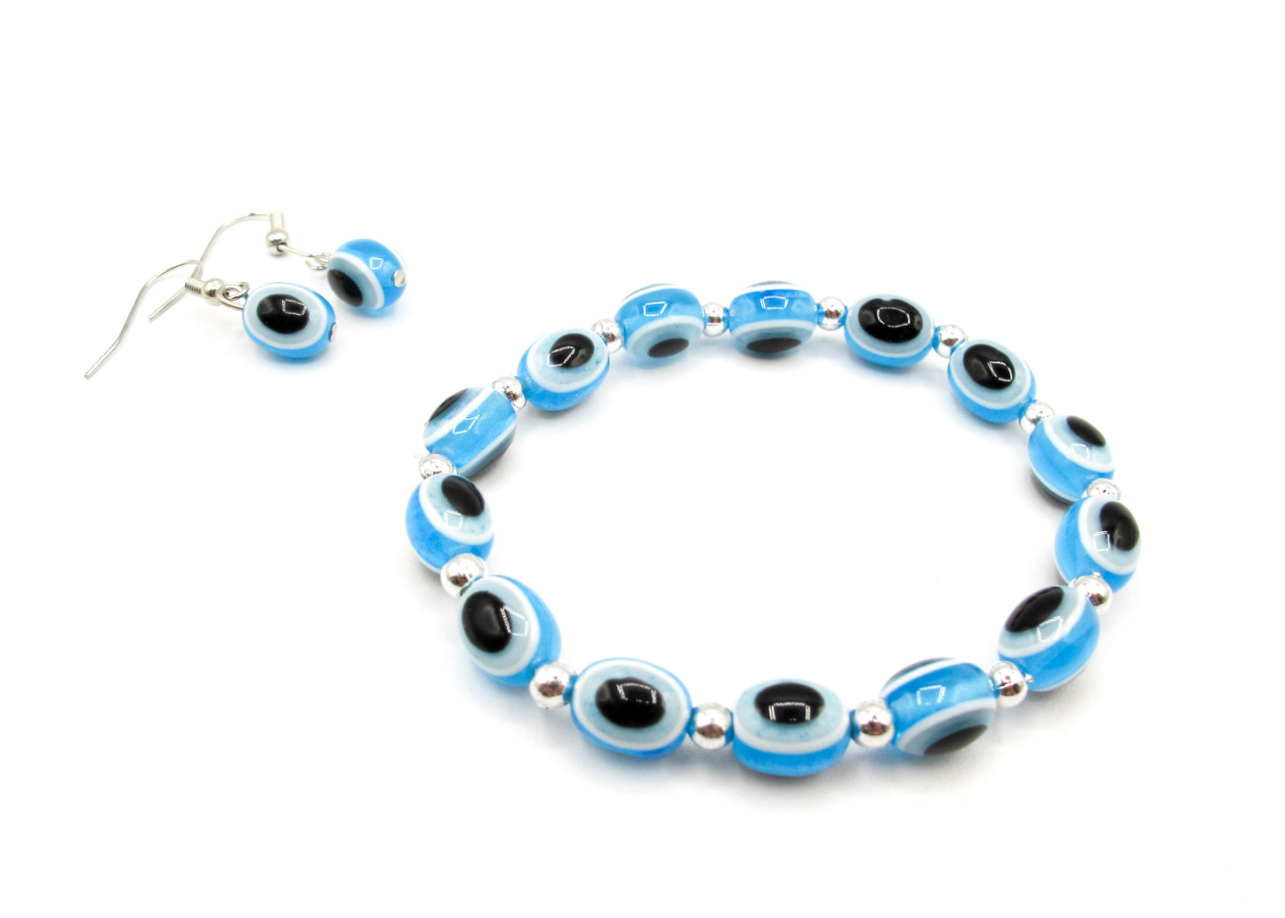 Jenny - Evil eye bracelet and earring set