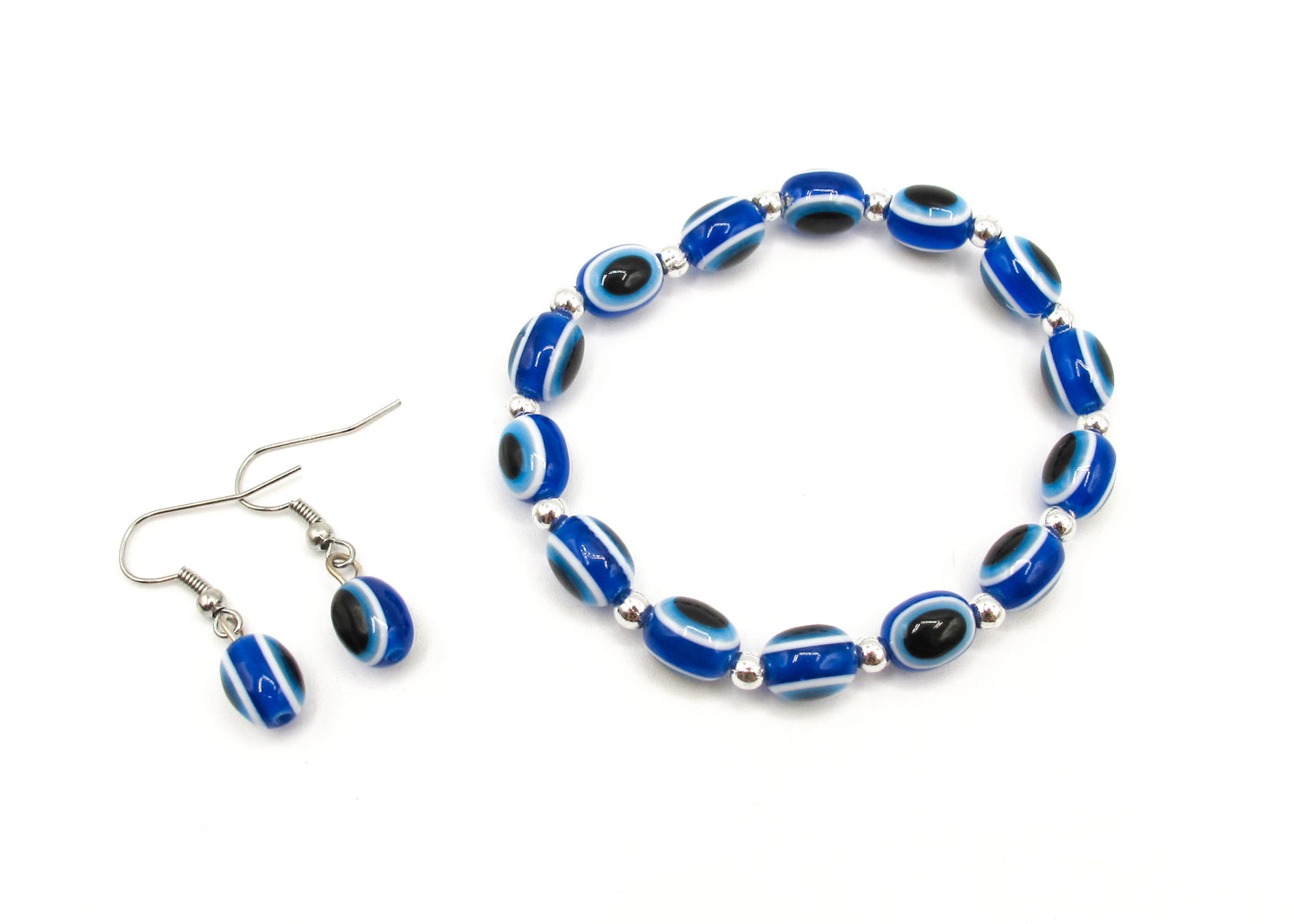 Jenny - Evil eye bracelet and earring set