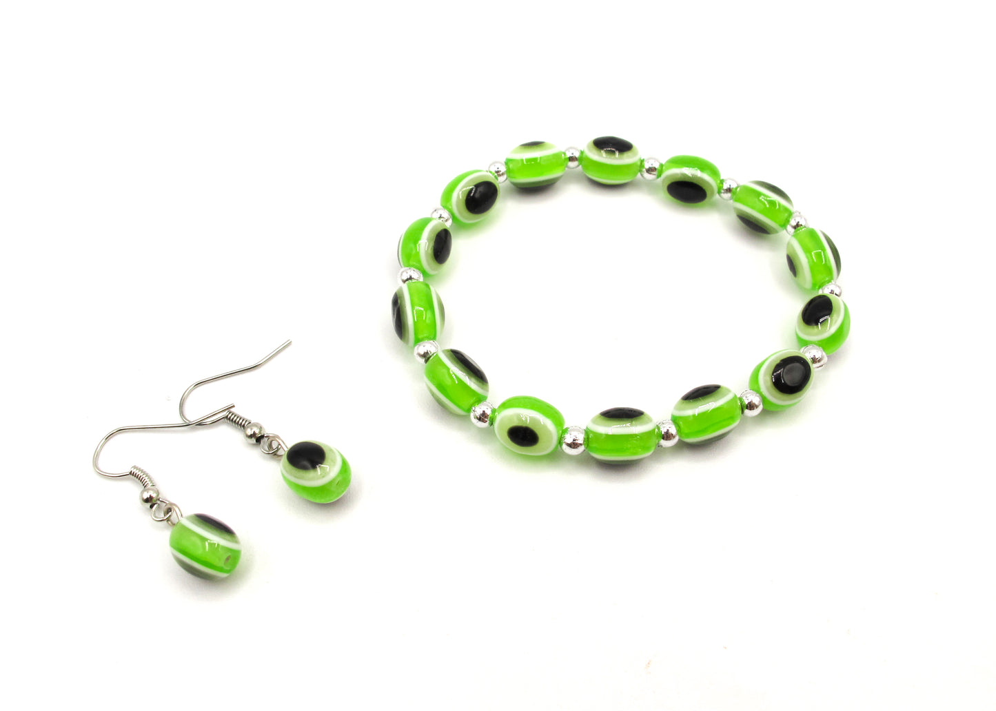 Jenny - Evil eye bracelet and earring set