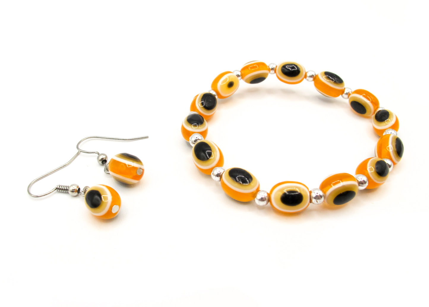 Jenny - Evil eye bracelet and earring set