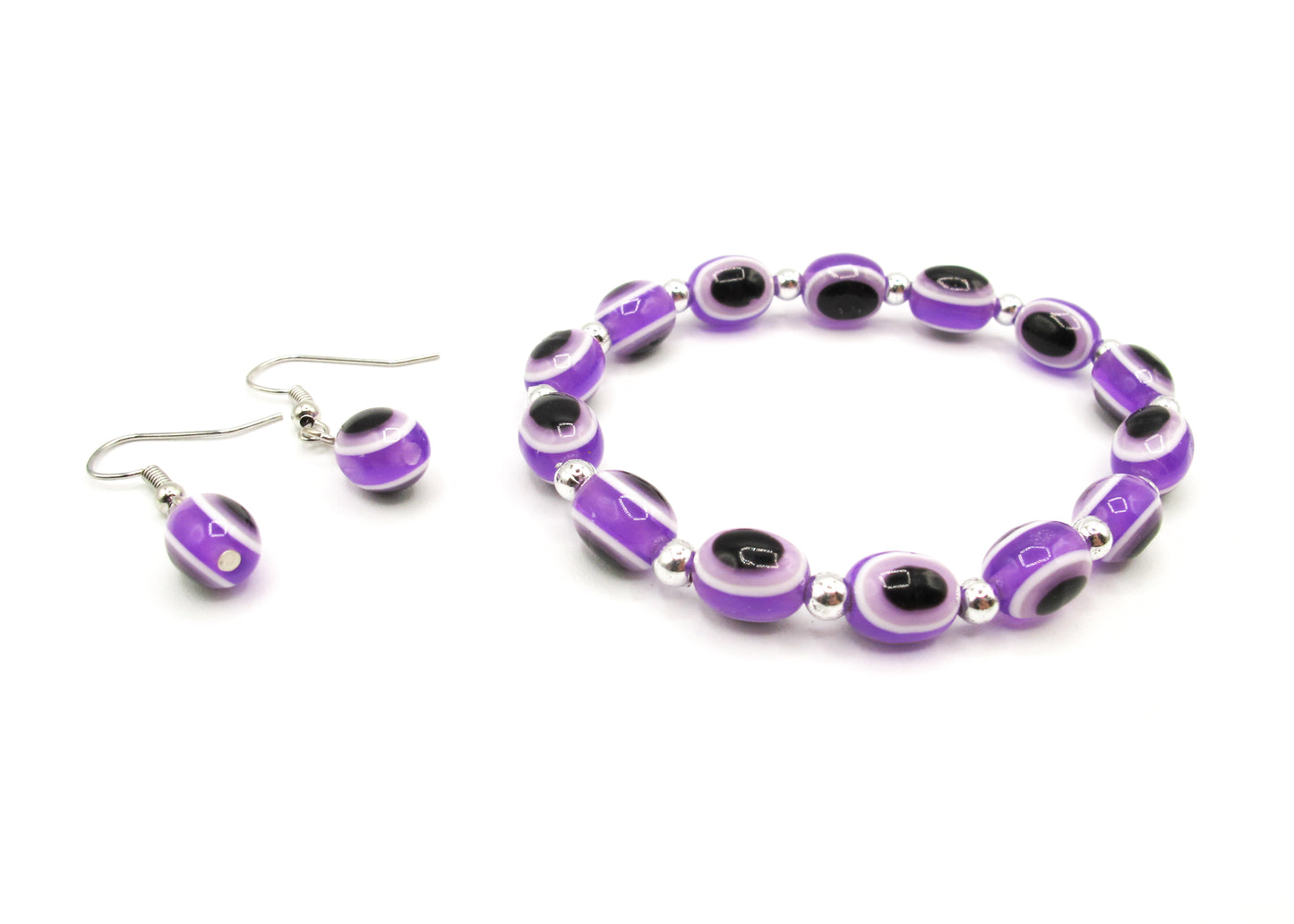 Jenny - Evil eye bracelet and earring set