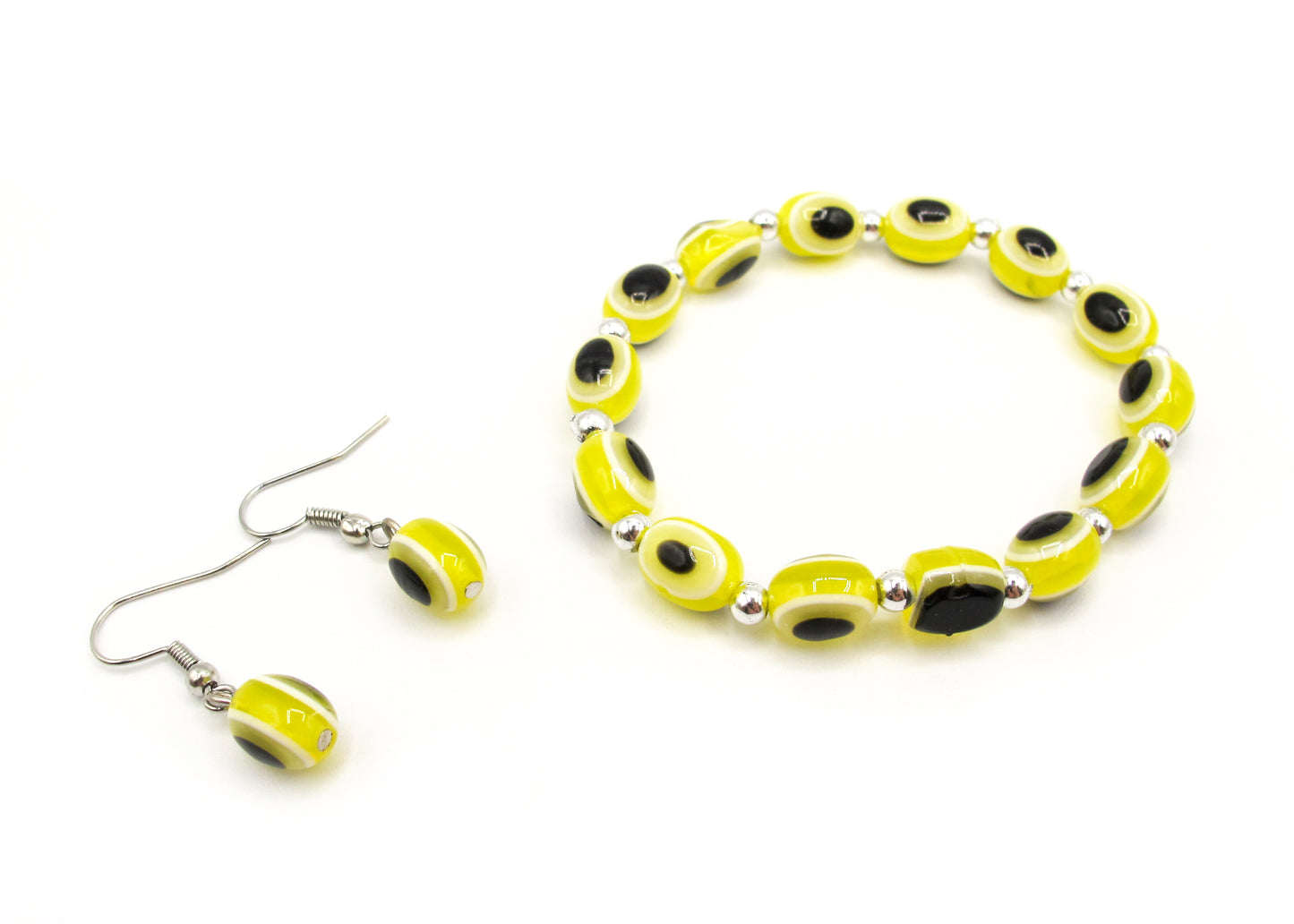 Jenny - Evil eye bracelet and earring set