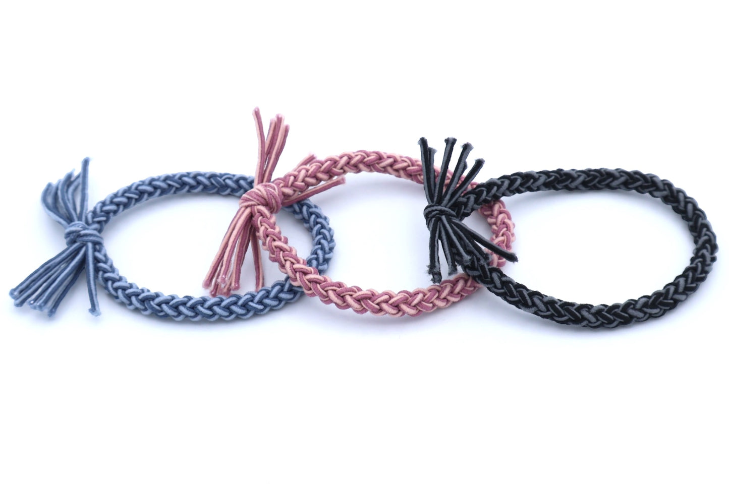 Petra - 3-Pak Fancy Braided Quality Hair Elastics, Asst Colors