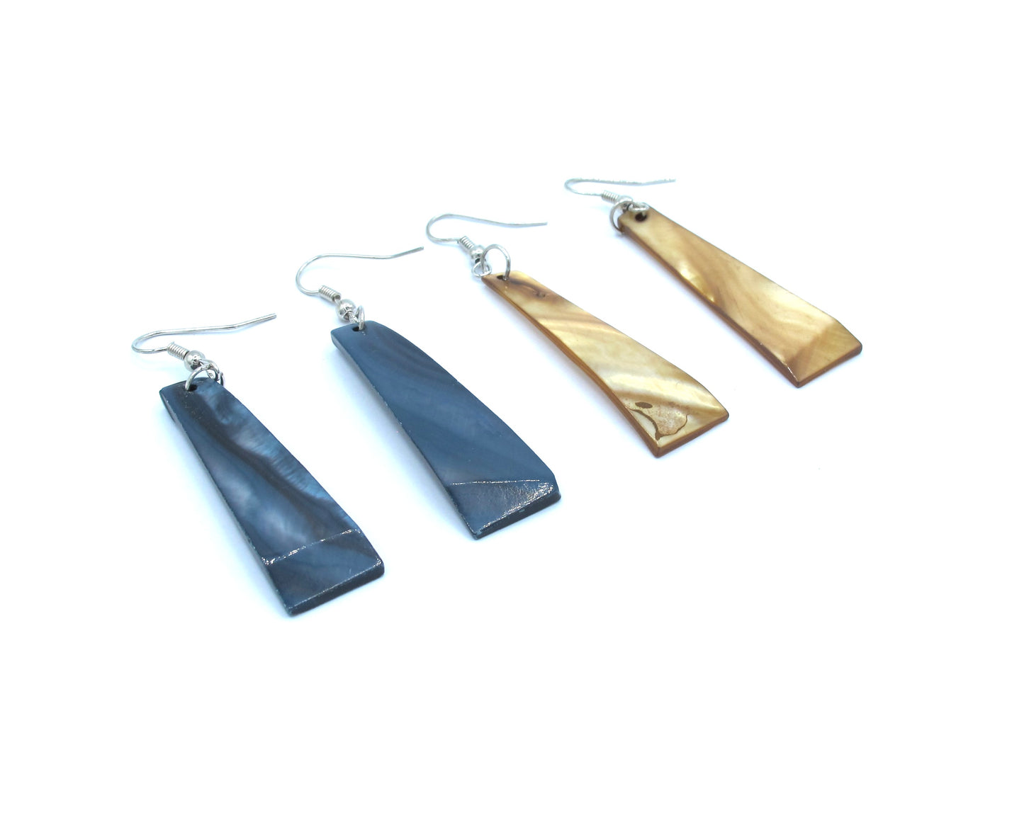 Jolene - 2 pairs Of Mother of Pearl Earrings in asst colors