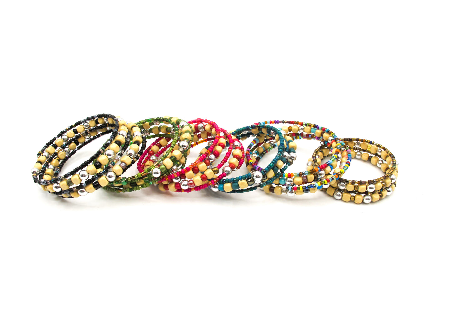 Josephine - Spiral beaded bracelet