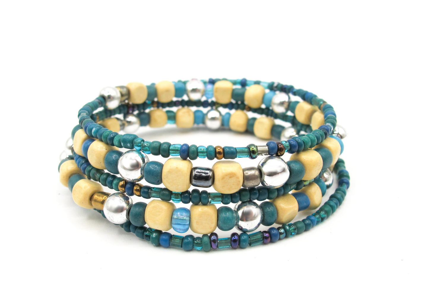 Josephine - Spiral beaded bracelet