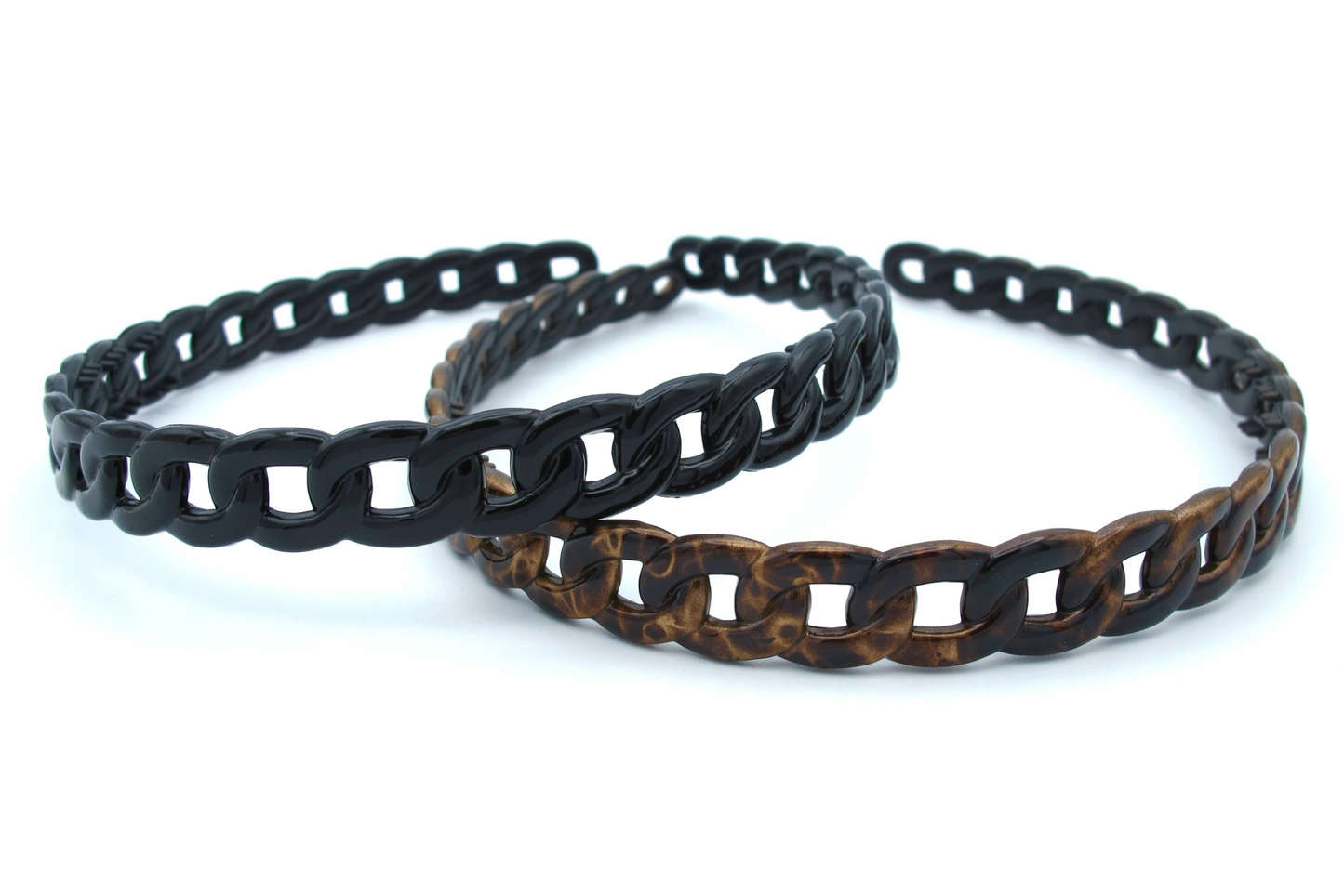 Rachel - 2 pack chain-link plastic hairbands