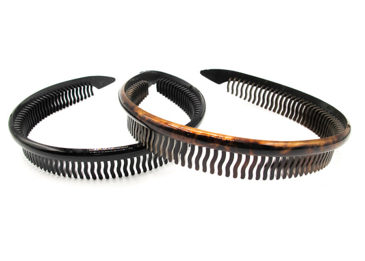 Hayden - 2 pack plastic hairbands with comb design