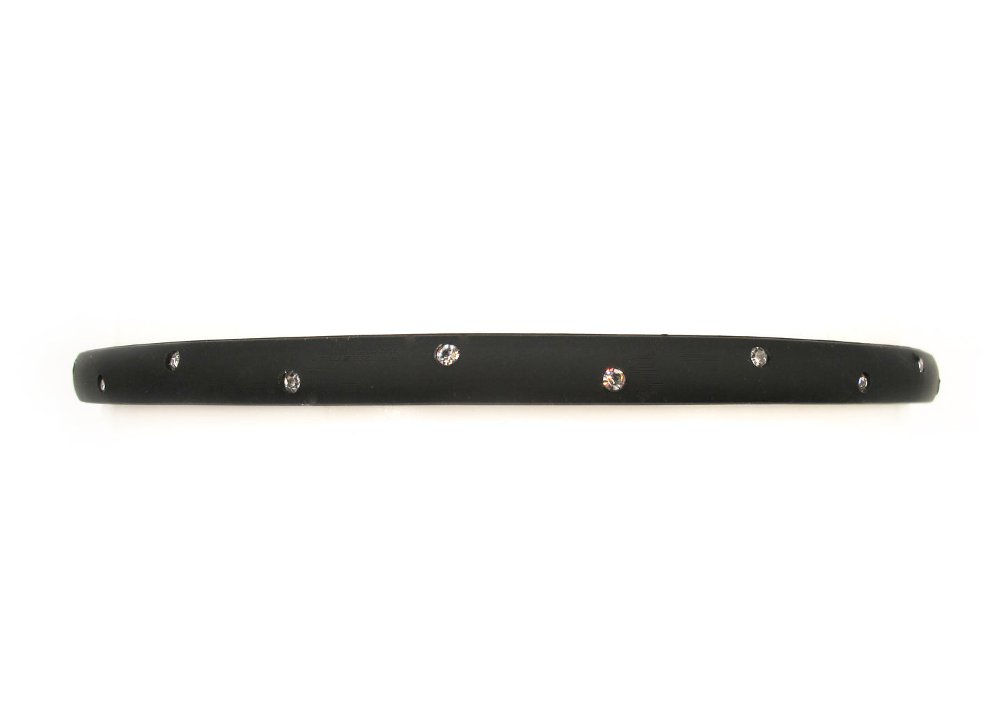 Honor - Matte black hairband sprinkled with rhinestones