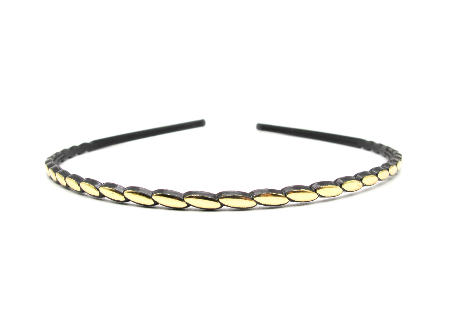 Hartley - 3 pack thin asst hairbands with different designs, in gold or silver