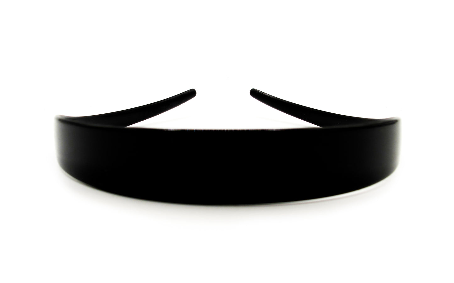 Haddie - 2 pack slick solid plastic hairbands with curved edges