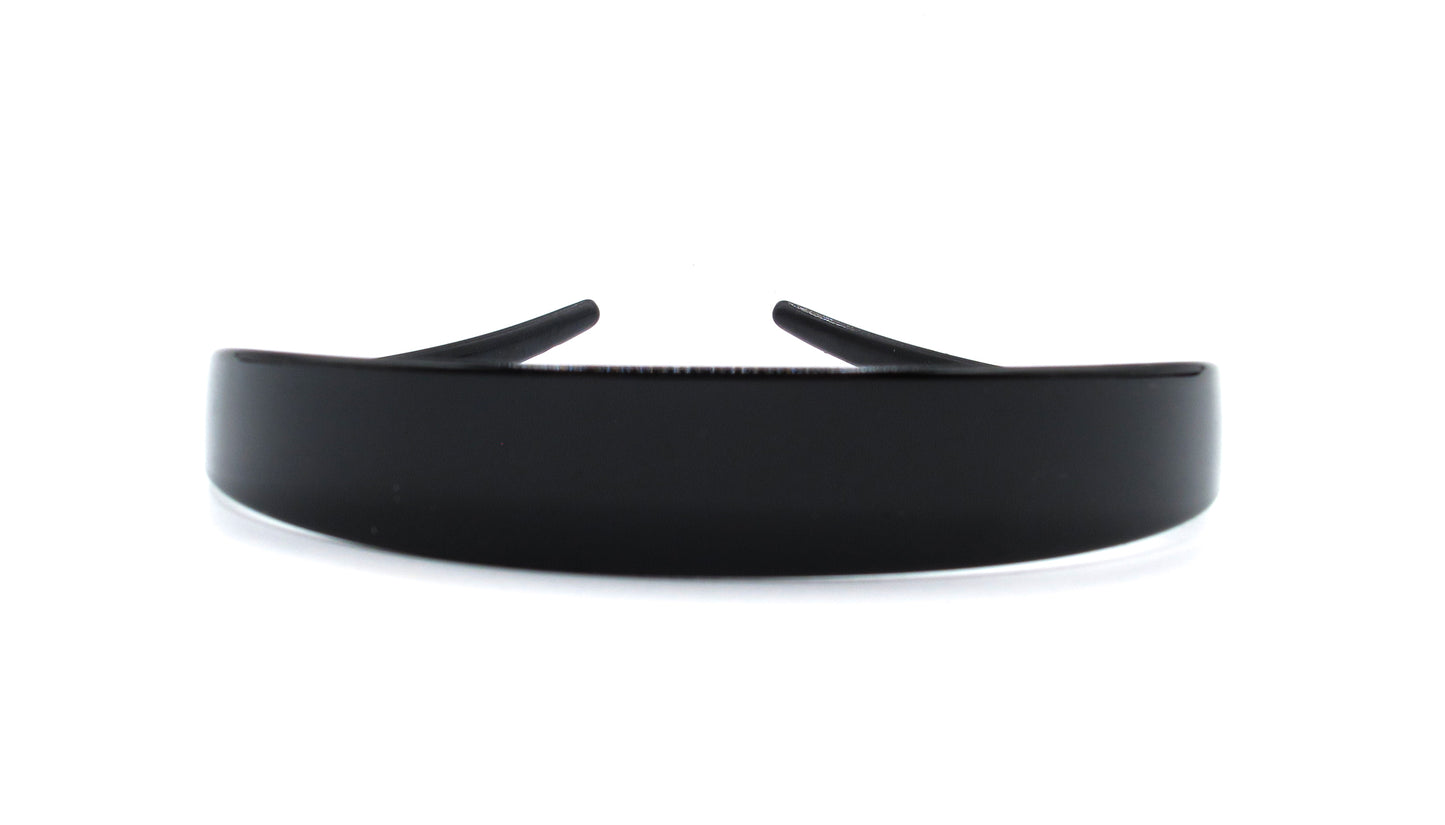 Haddie - 2 pack slick solid plastic hairbands with curved edges