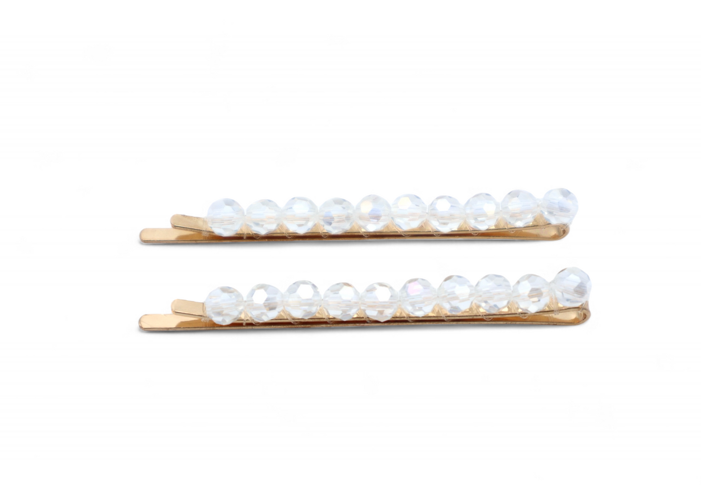 Aria - 2-Pak Gold Plated Hairpin with Small A/B finish Acrylic beads asst Colors