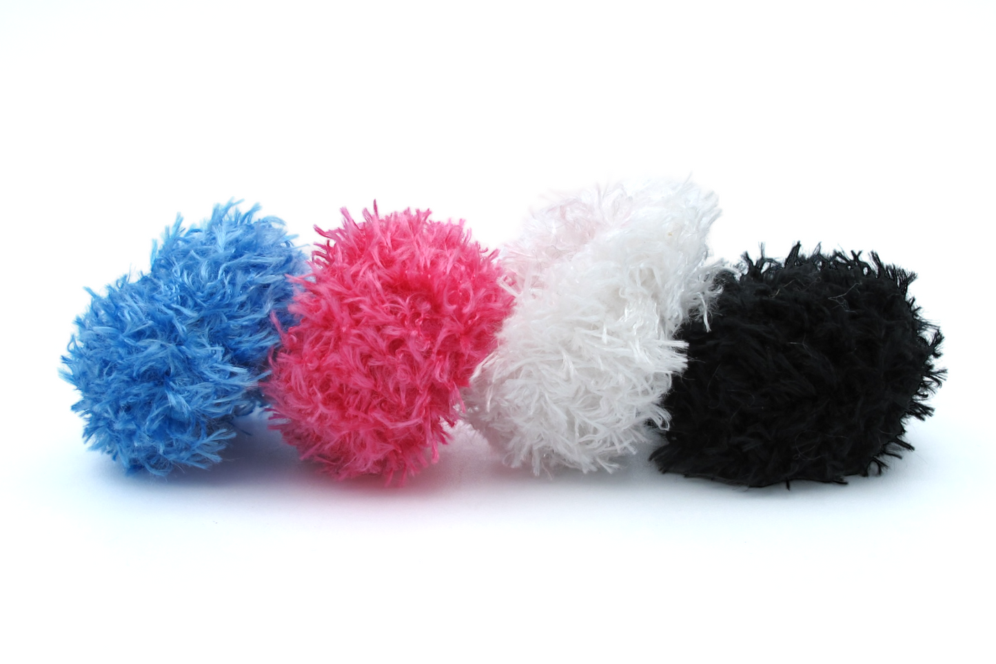 Everly - Lot de 3 élastiques à queue de cheval en peluche de couleurs assorties