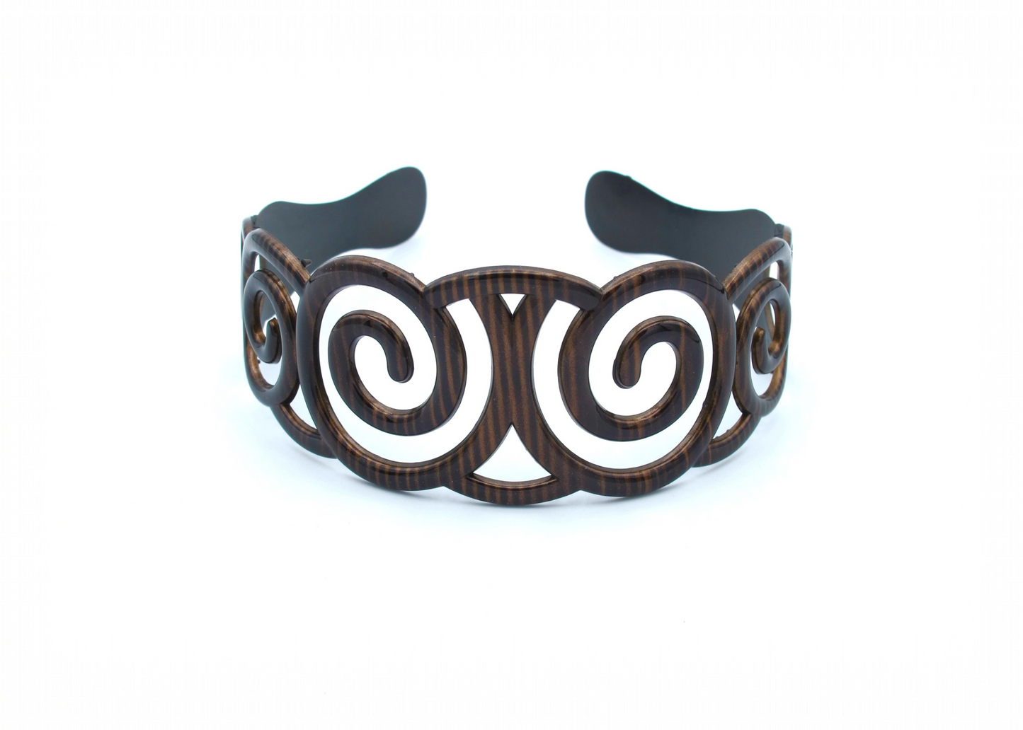 Aisha - Wide 4.5cm High Quality Hairband in 2 Finishes: Swirl & Vertical