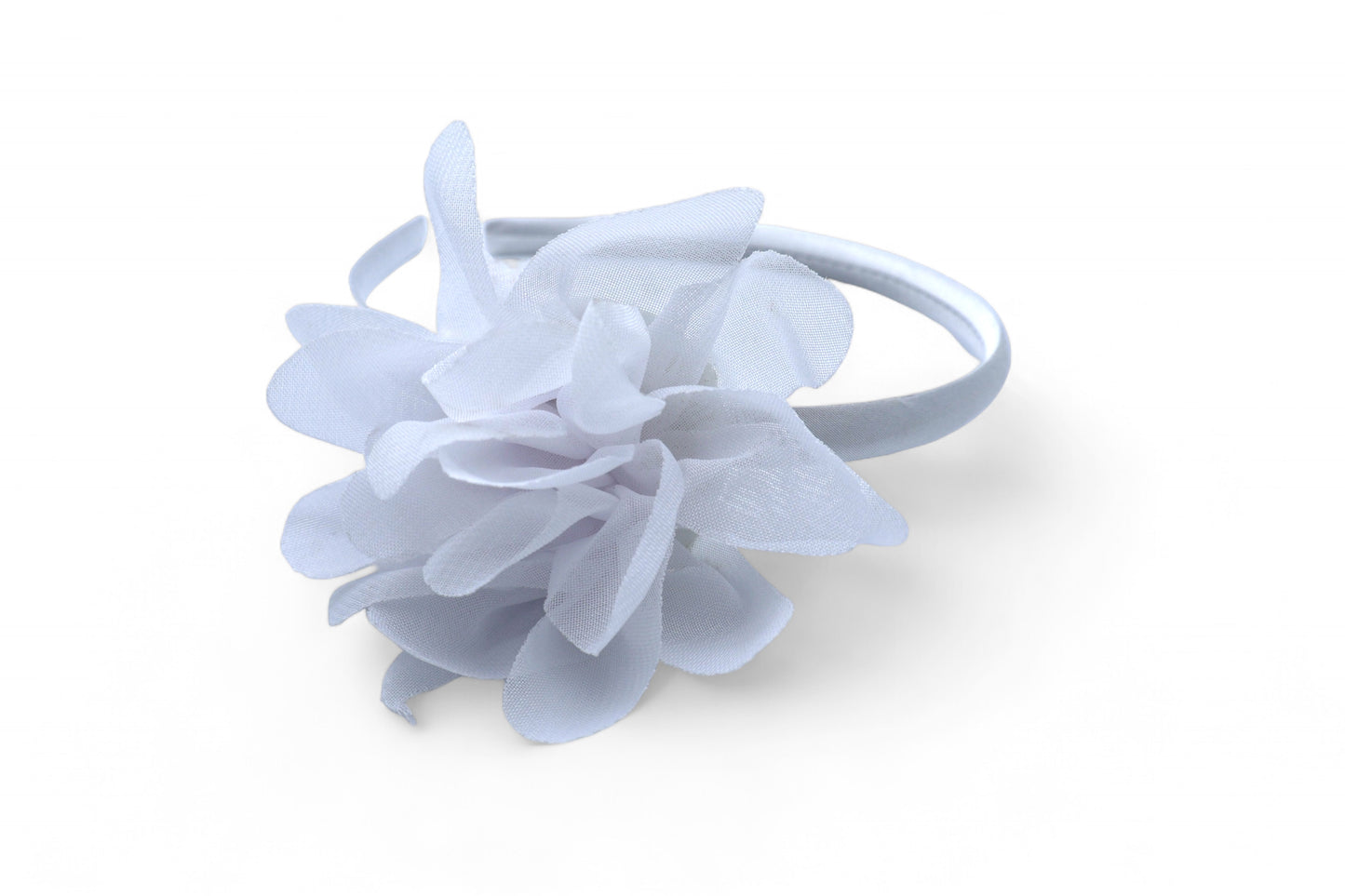 Sara - White Flower Flexible Hairband