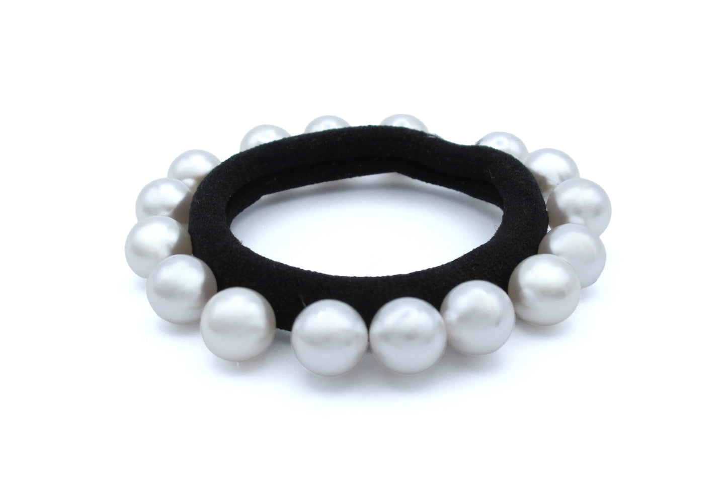 Evangeline - 1pc Soft Stretch Ponytailers with pearls or gold balls