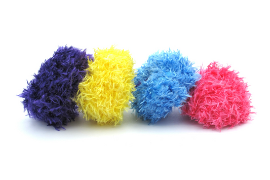 Everly - Lot de 3 élastiques à queue de cheval en peluche de couleurs assorties