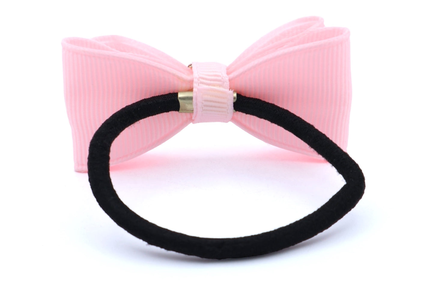 Kelly - Bow With Gold Motif On Black Hair Elastic, In Asst Bow Colors