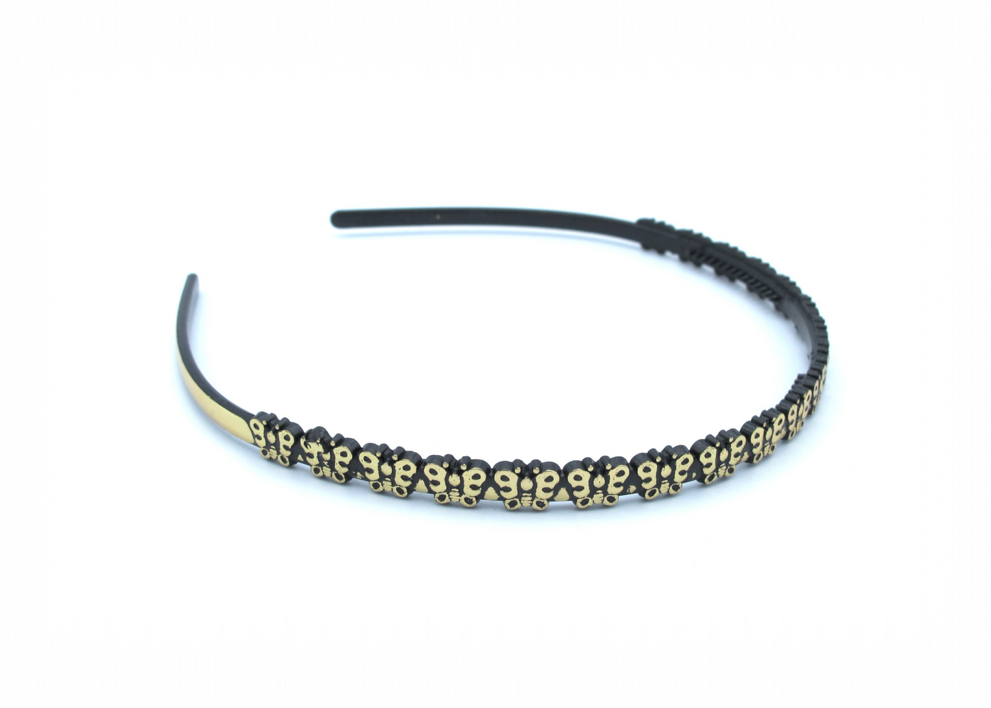 Hartley - 3 pack thin asst hairbands with different designs, in gold or silver