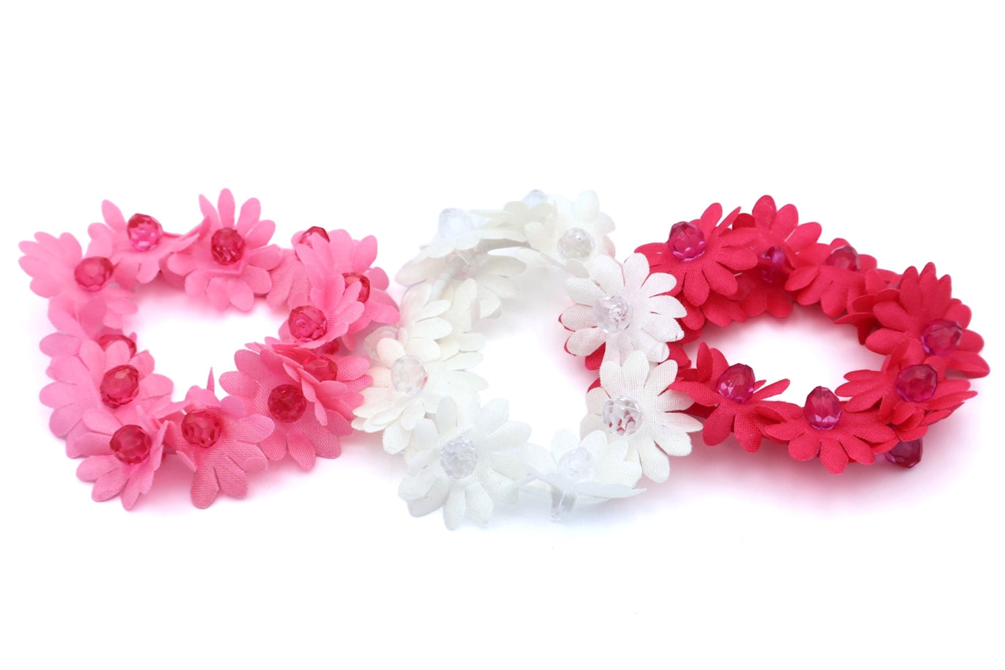 Arden - 3-Pak Floral Hair Elastics asst colors