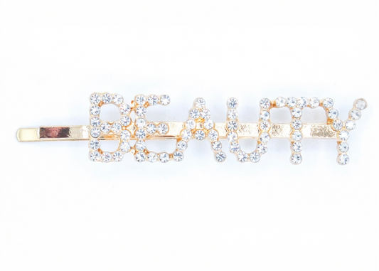 Aurelia - Barrettes à cheveux « Statement » incrustées de strass, taille mini, plaquées or