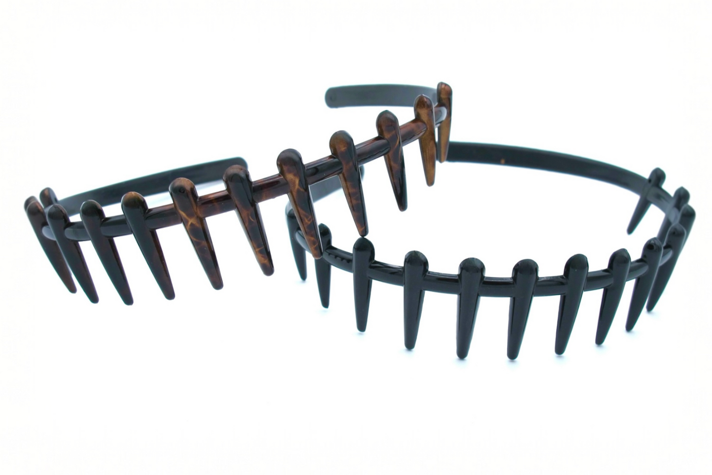 Halle - 2 pack spiked plastic hairbands with rounded edges