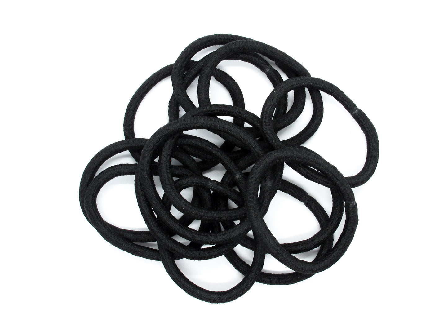 Ellison - 14-Pak Thick 5mm hair elastics - all black