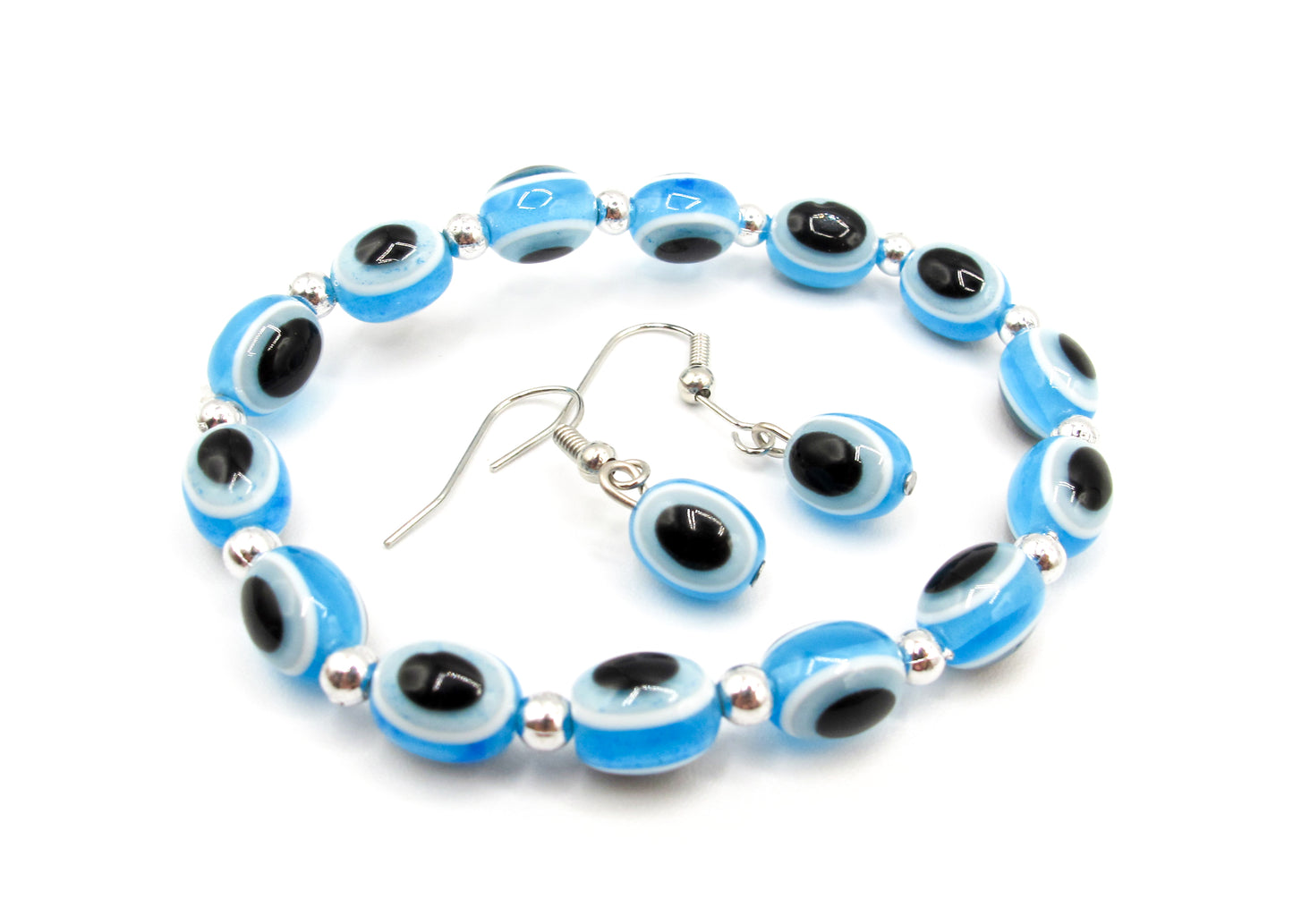 Jenny - Evil eye bracelet and earring set