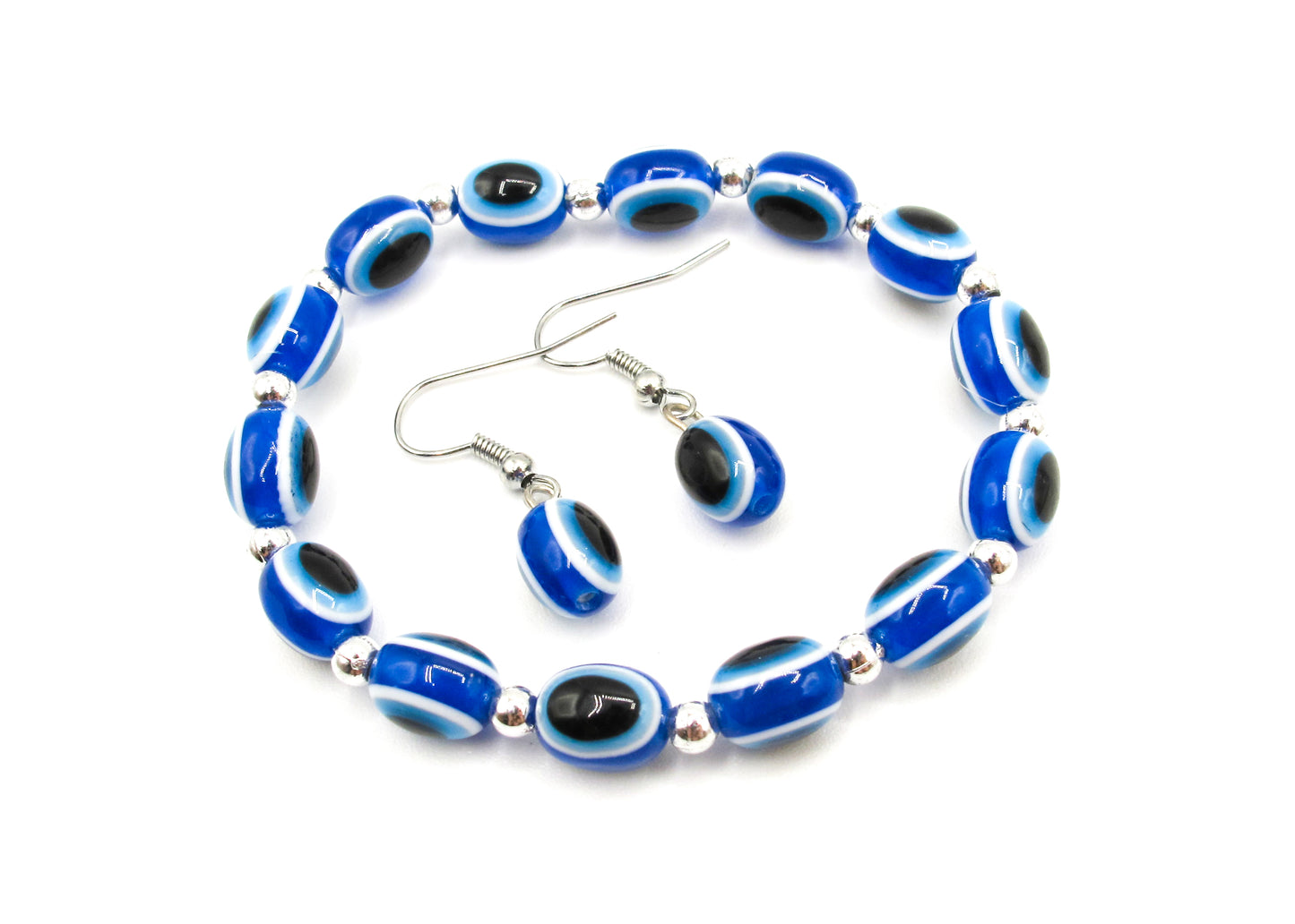 Jenny - Evil eye bracelet and earring set