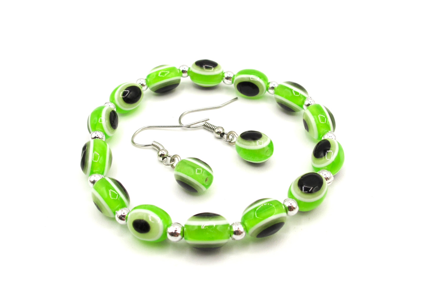 Jenny - Evil eye bracelet and earring set