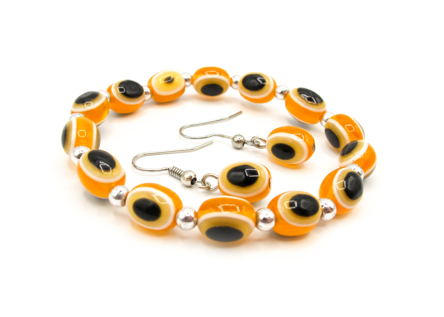 Jenny - Evil eye bracelet and earring set