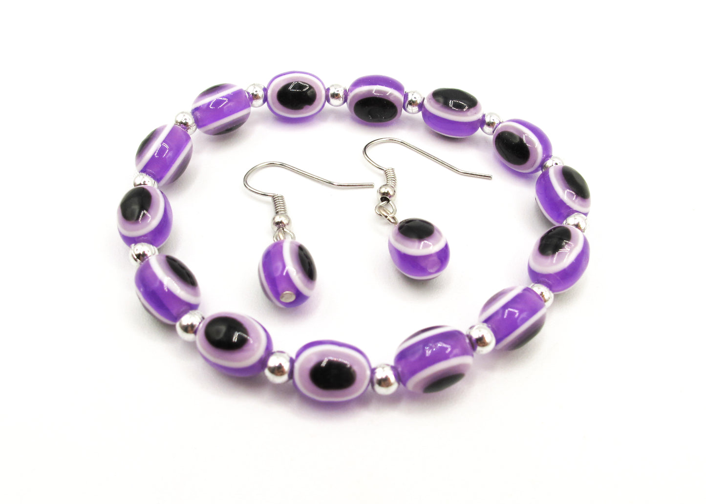 Jenny - Evil eye bracelet and earring set