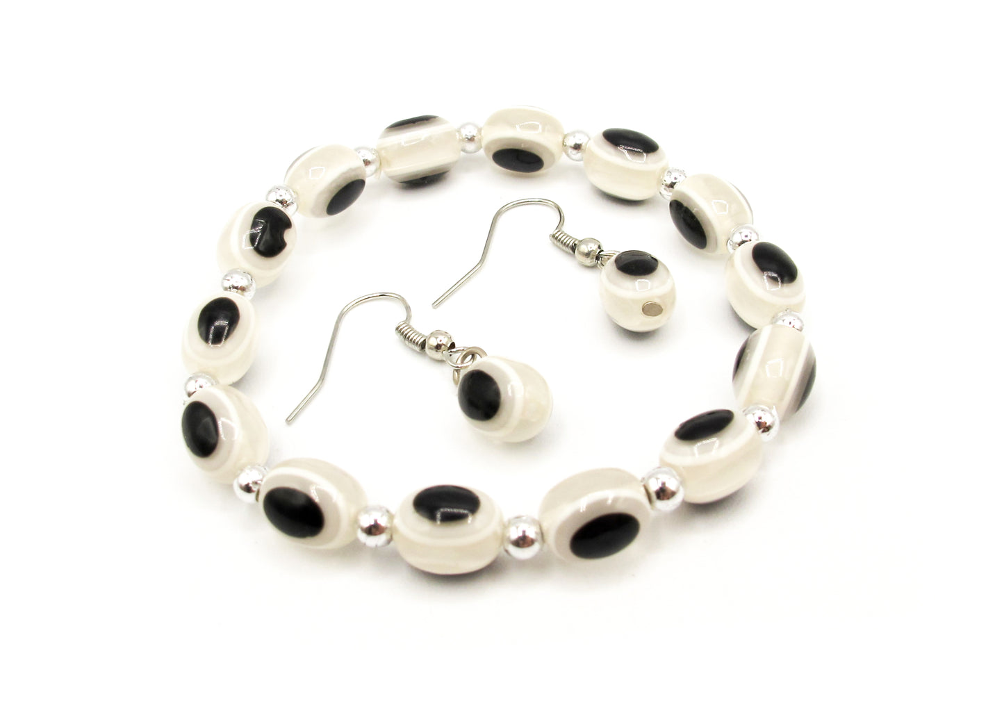 Jenny - Evil eye bracelet and earring set