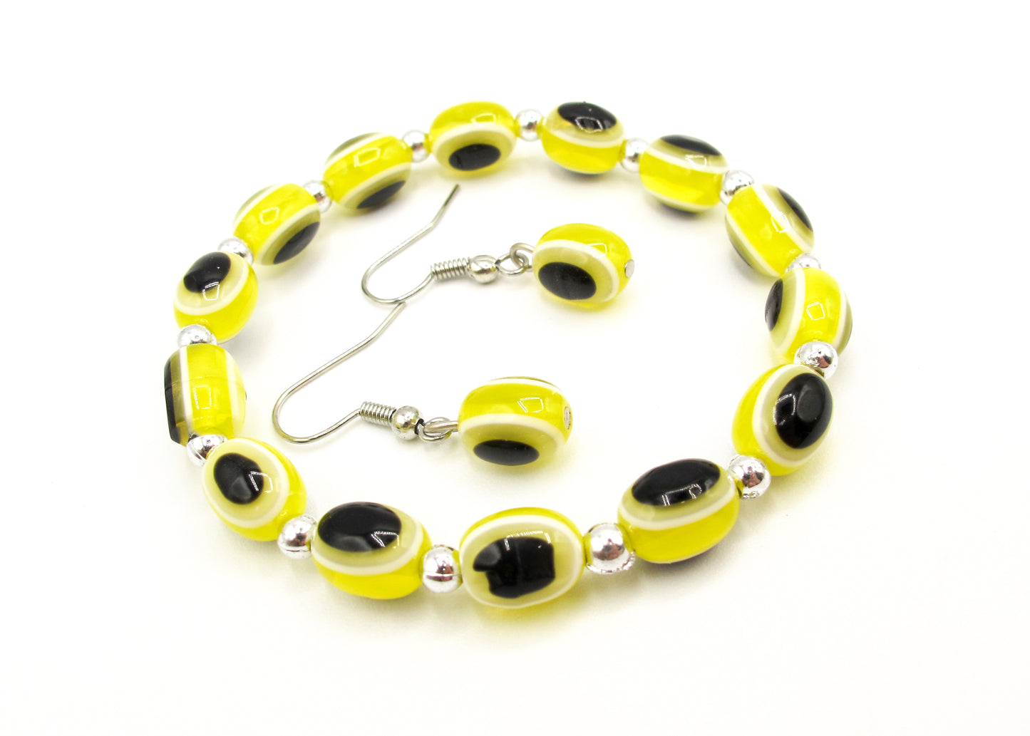 Jenny - Evil eye bracelet and earring set