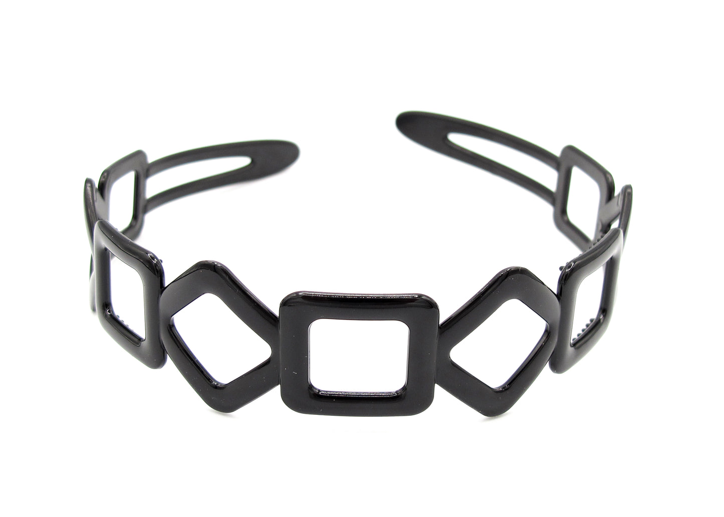 Hannah - 2 pack plastic hairbands in geometric shapes